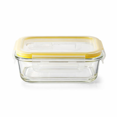 Rectangle Food Storage Container with Airtight Glass Lid - 150 ML