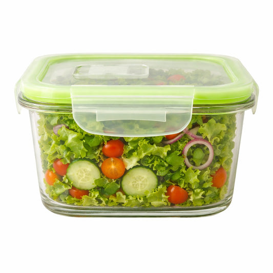 Fresh Lock Borosilicate Glass Square Container