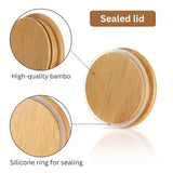 Elora Borosilicate Glass Storage Jar 1pc & 1250ml with Bamboo Lid