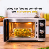 Rectangle Food Storage Container with Airtight Glass Lid
