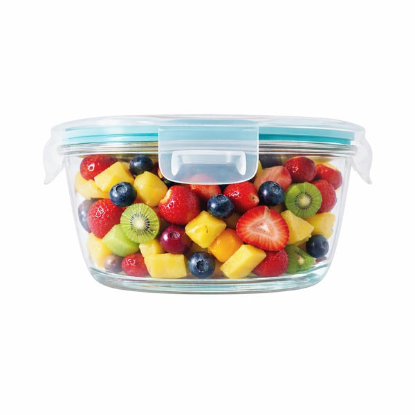 Fresh Lock Borosilicate Glass Round Container