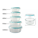 Fresh Lock Borosilicate Glass Round Container