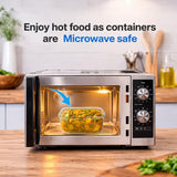 Glass Tiffin with Bag | 320 x 3 Square Container Lunchbox