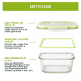 Fresh Lock Borosilicate Glass Square Container