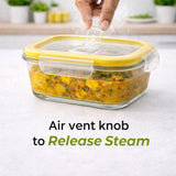 Rectangle Food Storage Container with Airtight Glass Lid