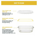 Rectangle Food Storage Container with Airtight Glass Lid